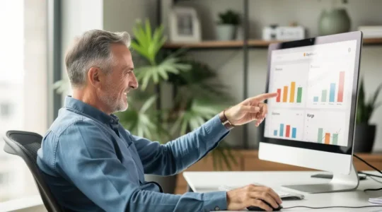 Dirigeant PME consultant tableau financier cabinet recouvrement amiable