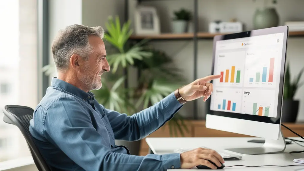 Dirigeant PME consultant tableau financier cabinet recouvrement amiable