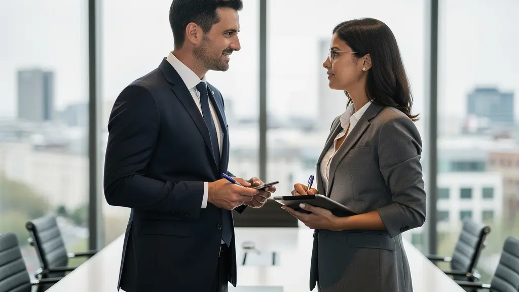 Réunion professionnels discussion critères choix cabinet recouvrement